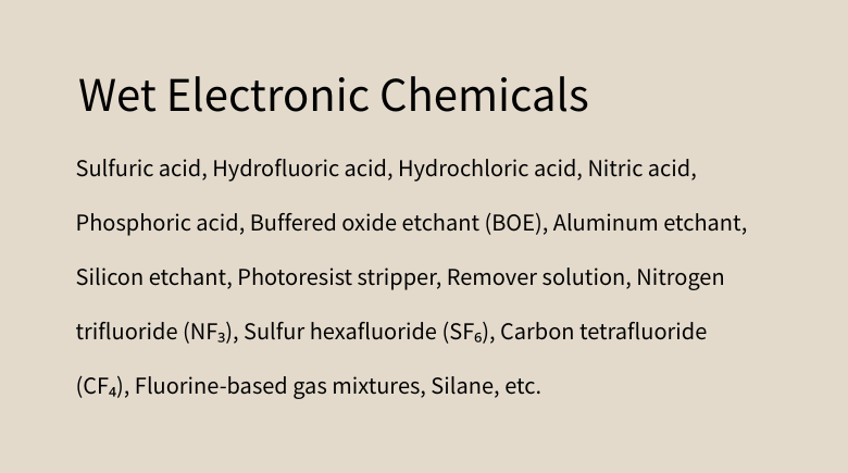 Wet electronic chemicals