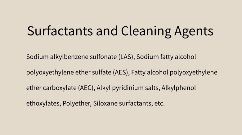 Surfactants and Cleaning Agents