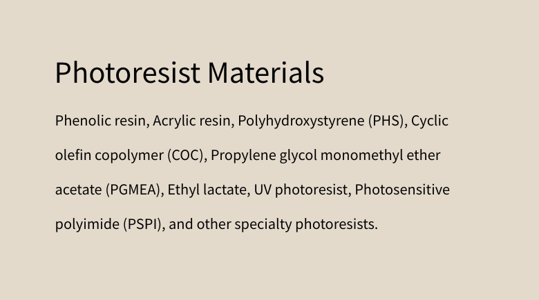 Photoresist Materials